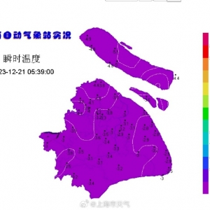 上海今晨气温创下半年新低：市区最低温不足-3℃，郊区-6℃到-4℃ ...