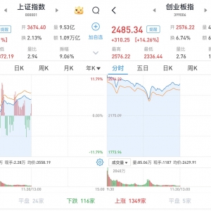 A股上午高位震荡：沪指涨4.81%，两市成交2.48万亿元